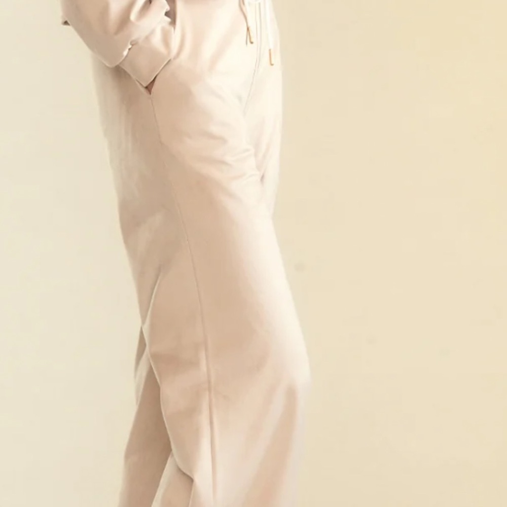 Women's Beige Drawstring Pants - Picture 3 of 3